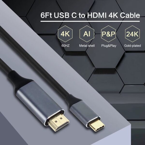 USB-C To HDMI Cable 4K