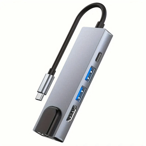 Multifunctional Type-C 5-in-1 Hub High Quality Adapter By (GC)