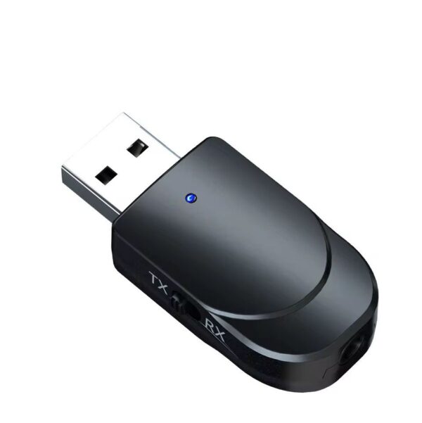 USB Bluetooth Adapter – 2-in-1 Bluetooth 5.0 Transmitter & Receiver – AUX Audio Dongle for TV, Car, PC, Stereo – Plug & Play – KN330