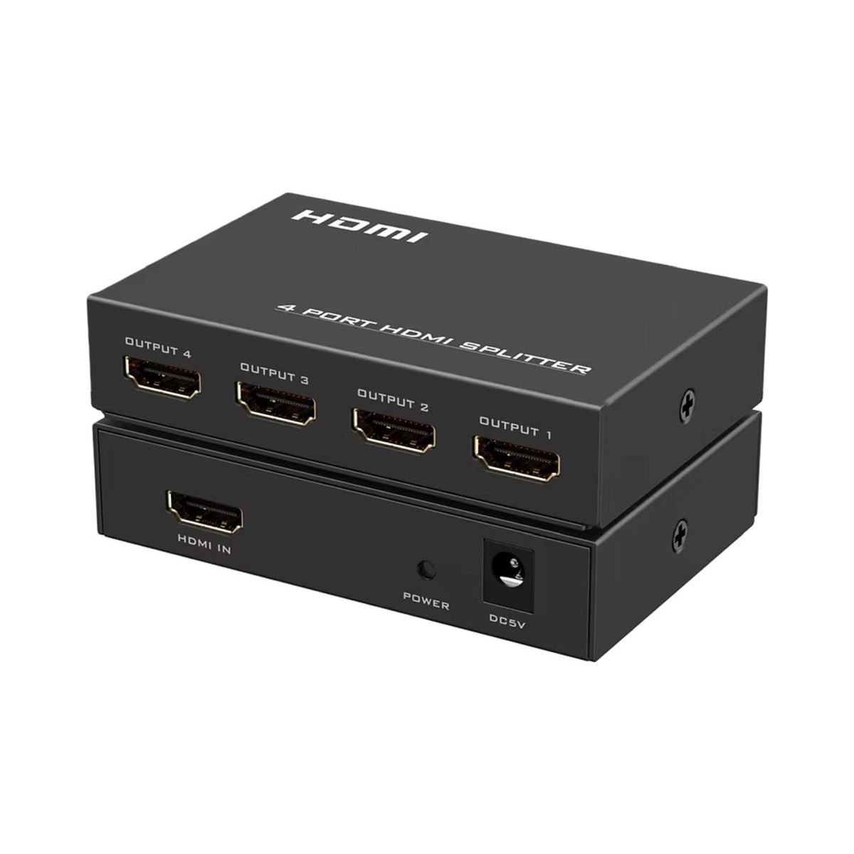 1×4 HDMI Splitter | 1 Input to 4 Outputs | Full HD 1080p | Powered Splitter