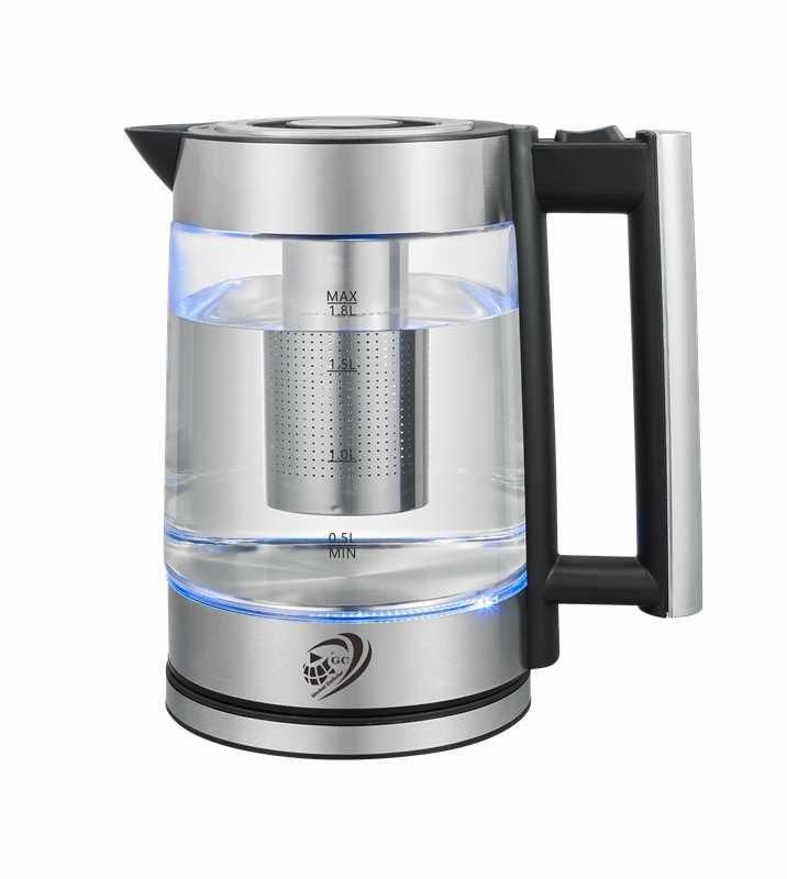 GC Borosilicate Glass 1.8L Electric Kettle with Tea Infuser &Blue LED Light 3