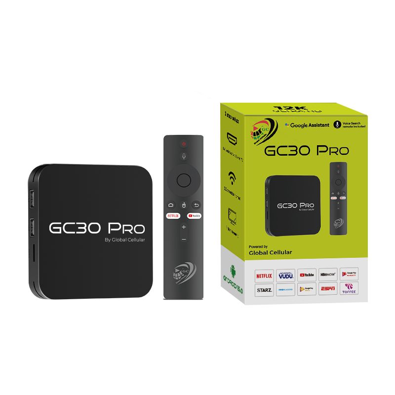 4K Android 15 Smart TV Box with Voice Remote - Netflix Supported-2+16GB